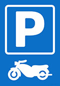 Vägmärke Parkering för motorcykel