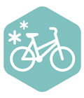 Illustrerad symbol för kampanjen Vintercyklist