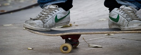 skateboard, sport, fritid, skor